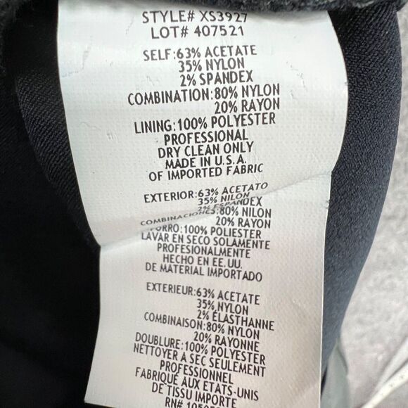 Vintage Xscape Evening Dress Womens 6 Black Satin Lace Ruched Cocktail Holiday - Picture 11 of 12